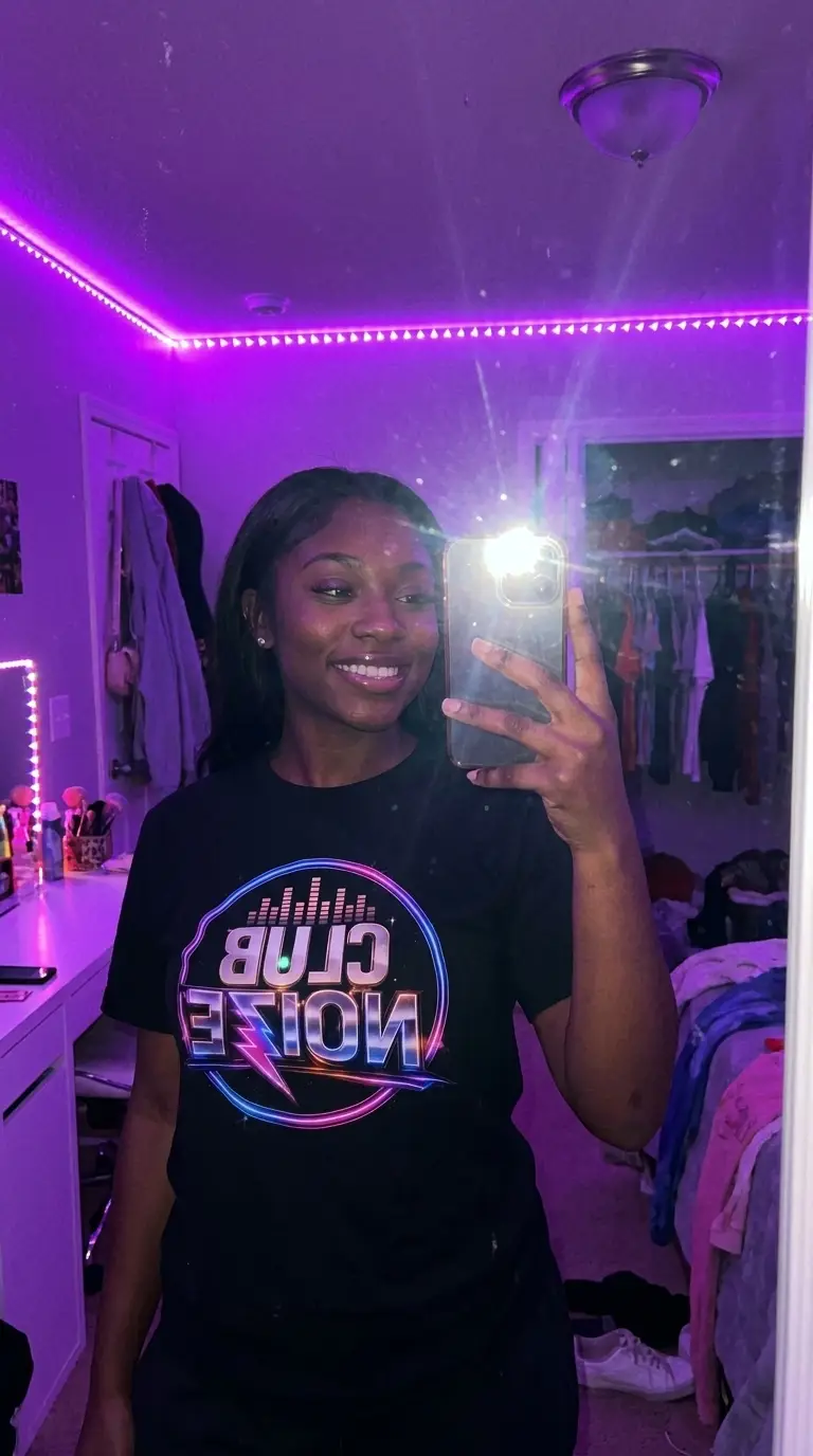 Fan wearing Club Noize merch — @noizefam_chi