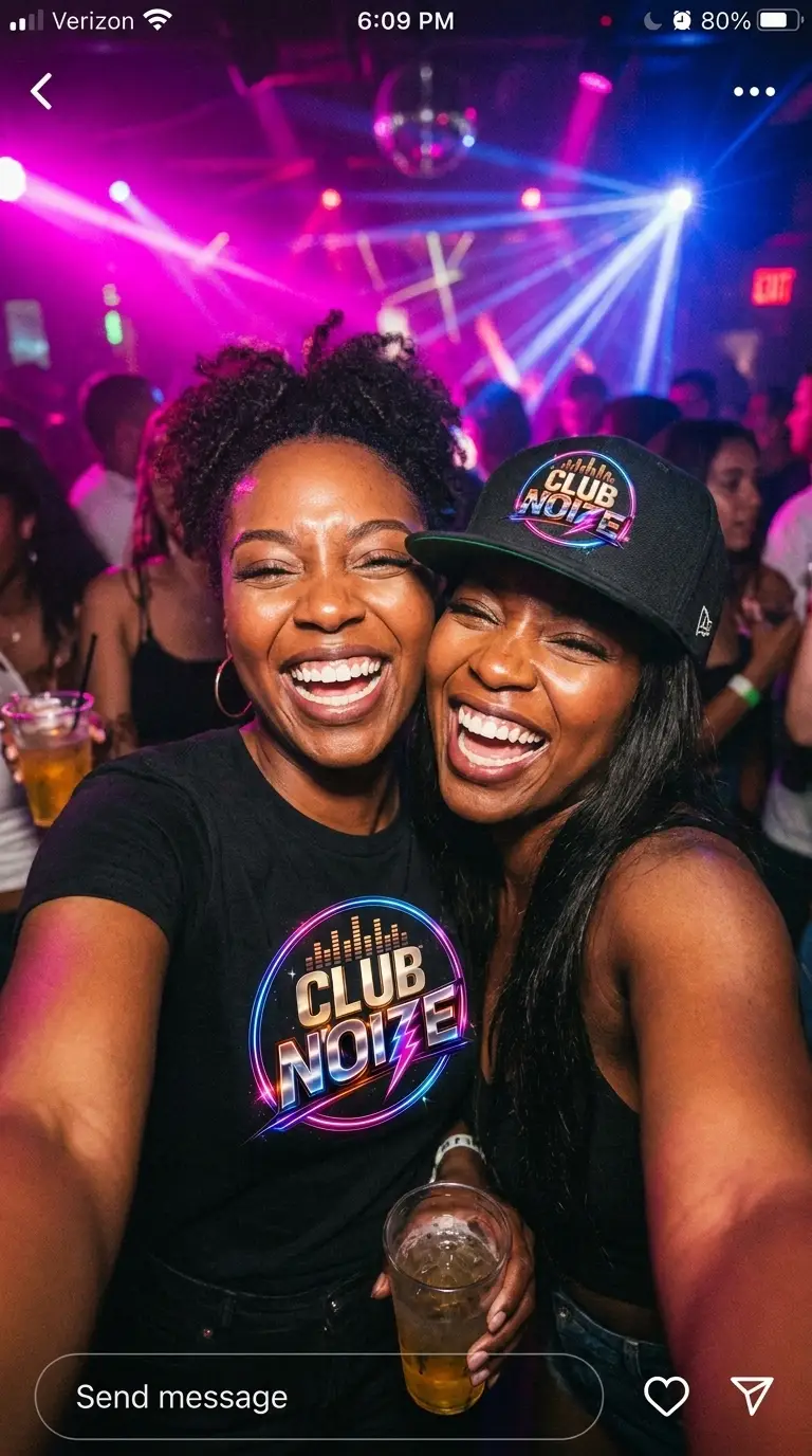 Fan wearing Club Noize merch — @facecardfriday